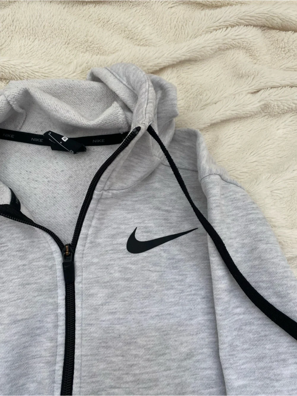 Nike Dri-FIT full-zip hoodie heather gray